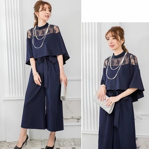 【新作】パーティー 結婚式 二次会 お呼ばれ パンツドレス パンツスーツ ドレス ロング ロングドレス 披露宴 同窓会 演奏会 発表会 謝恩会 衣裳 イベント 大きいサイズ トップスパンツの2点