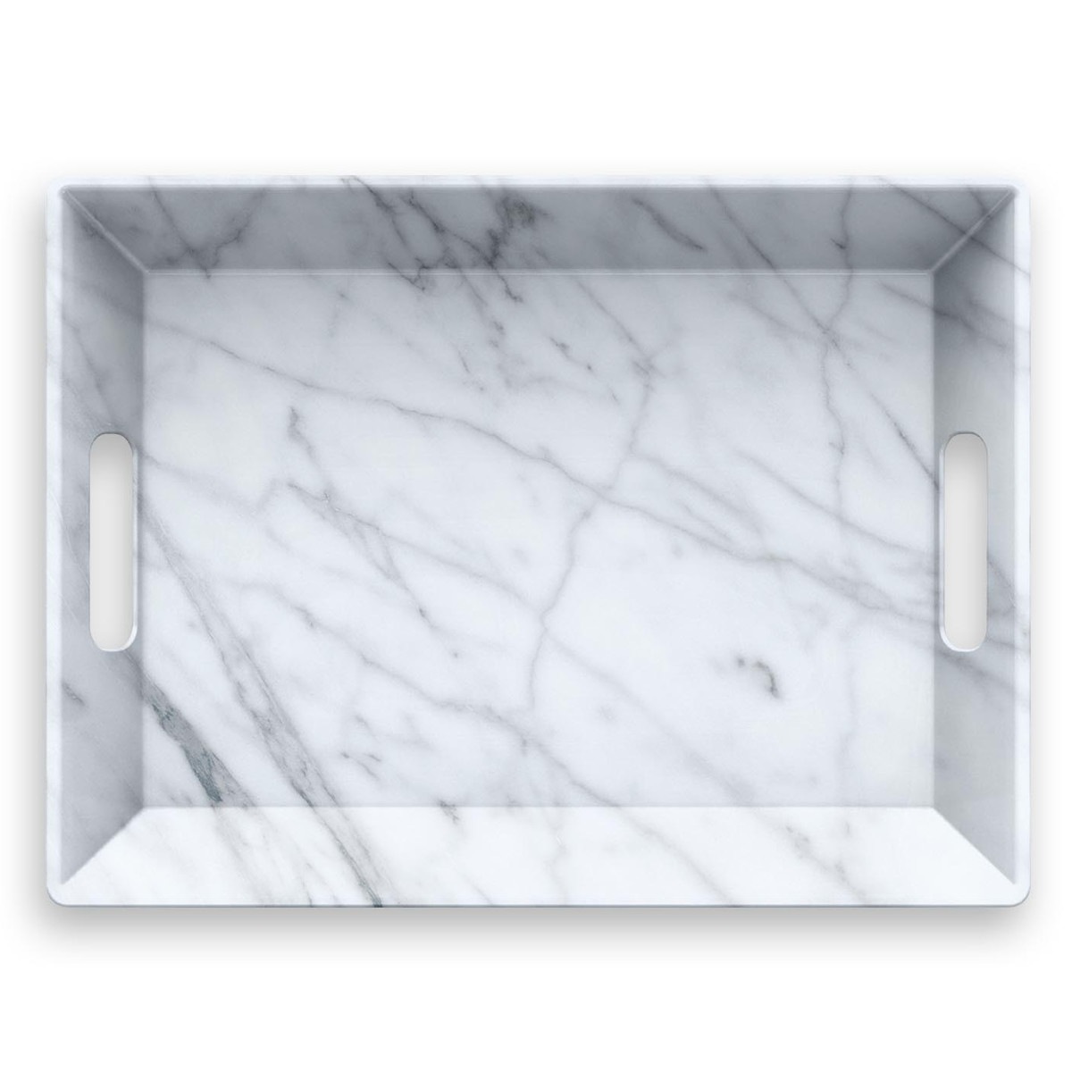 トレー 50cm 大理石風 プラスチック メラミン 食洗機対応 トレイ ランチトレー ランチトレイ お盆 メラミン製 割れにくい 軽い 子ども お年寄り アウトドア 介護 持ち運び 取っ手付き