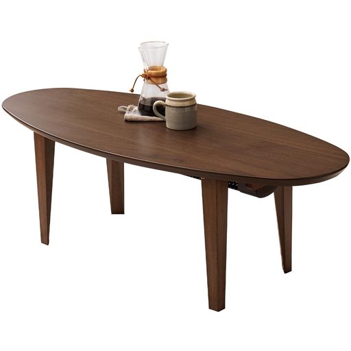 関家具 こたつ こたつテーブル コタツ 単品 まめ型 ビーンズ型 丸型 円形 コタツ 幅120CM ナチュラル 407607