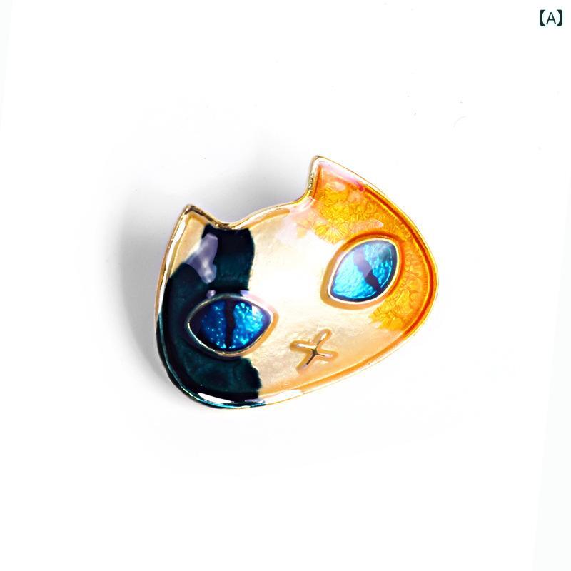 ブローチ 卒業式 入学式 おしゃれ かわいい 子猫 頭 メンズ レディース 日常 首輪 ピン 子猫 辺 アクセサリー バッグ 帽子 ピン ジュエリー