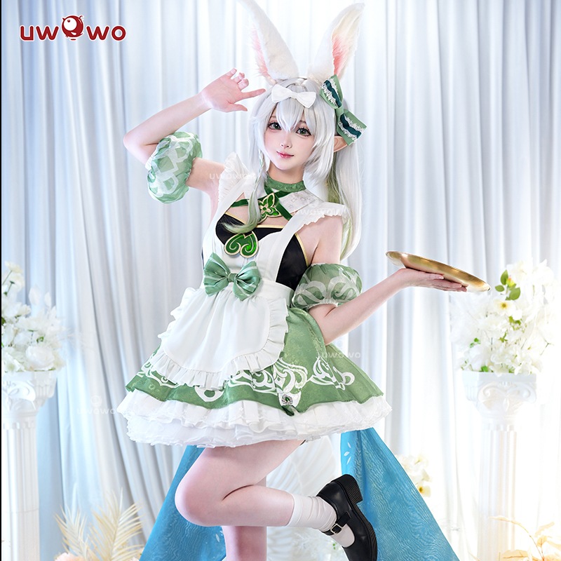ナヒーダ 原神 Nahida コスプレ うさ耳メイドコスプレ メイド服 同人コスチューム 草神（クサナリ） Genshin セットアップ 纳西妲