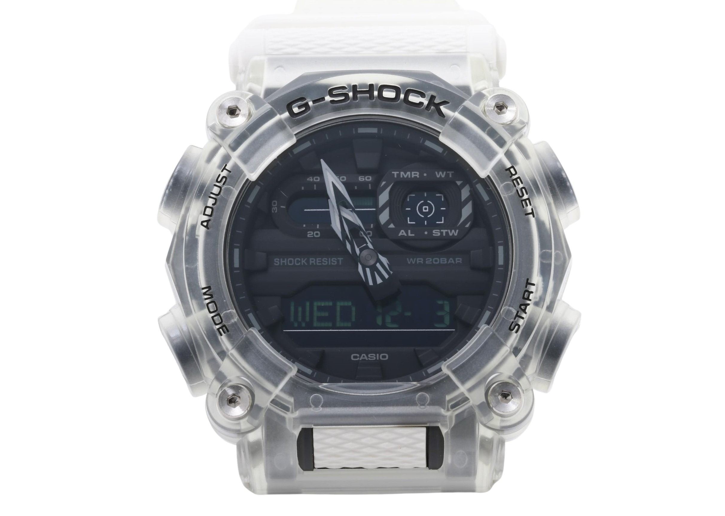 時計 G-SHOCK ANALOG-DIGITAL GA-900 SERIES 樹脂 GA-900SKL-7AJF デジアナ ブラック クリア ホワイト メンズ時計【本物保証】