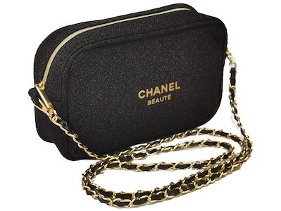CHANEL シャネル 化粧ポーチ コスメポーチ トラベルポーチ 小物入れ シャネル コスメ 化粧 ポーチ 小物入れ ノベルティ ブラック 黒
