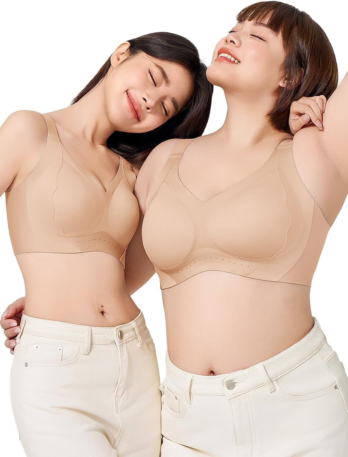 シームレスブラ 胸を小さく見せる 脇高設計 揺れ防止 高弾性 柔らかい 通気性 垂れ防止 バスト矯正