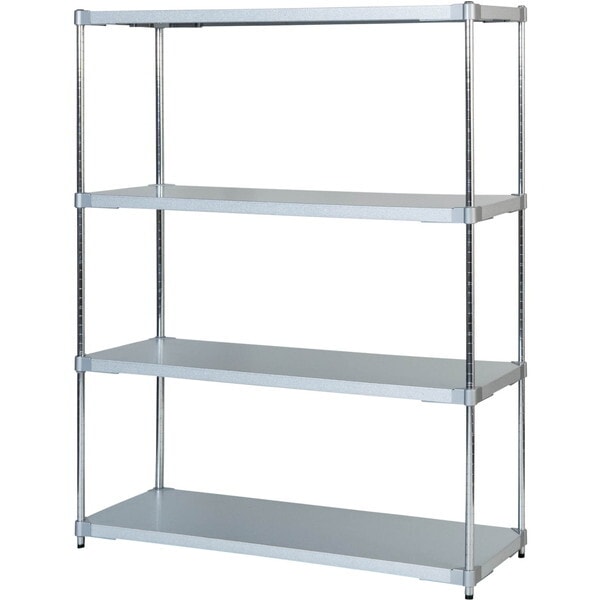 アイ・エル・シー GGS4-46120 燕三条製 PROFACE ガルバリウムソリッドシェルフ4段 460×1200×1500 クロムメッキポール メーカー直送