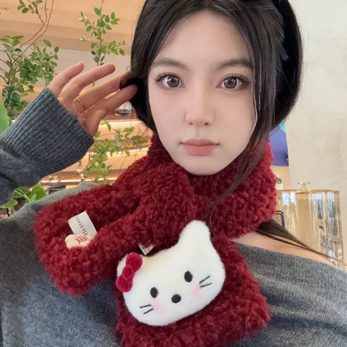 10個セット 秋冬かわいいカートゥーンマフラーカートゥーン厚手保温ベビーマフラーモコモコクロスネックウォーマー