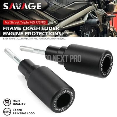バイクフレームフェアリングプロテクター クラッシュスライダー エンジンクラッシュパッド 落下防止 ストリートトリプル765 r s rs 765s