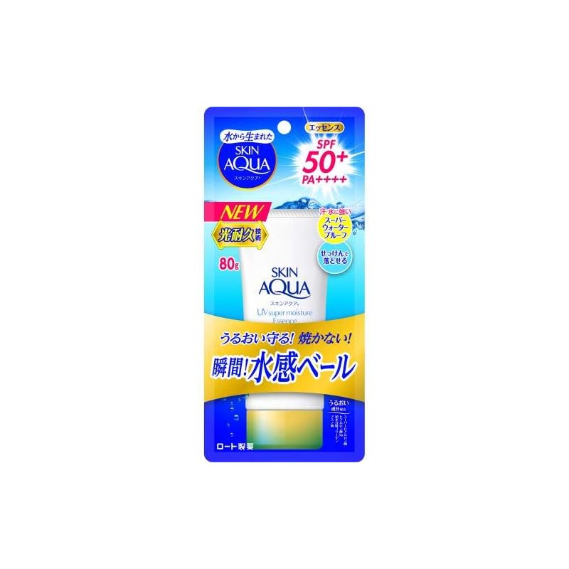 スキンアクア (SKIN AQUA) UV スーパー モイスチャーエッセンス 美容液UV 日焼け止め 無香料 80g 4個セット