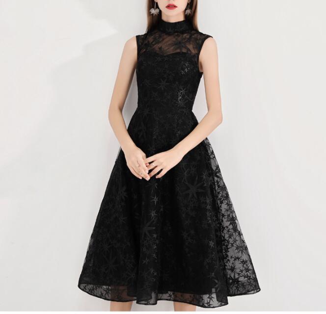 ワンピース　結婚式　パーティードレス　3色　発表会　ミモレ丈　二次会　披露宴　袖なし　上品　着痩せ