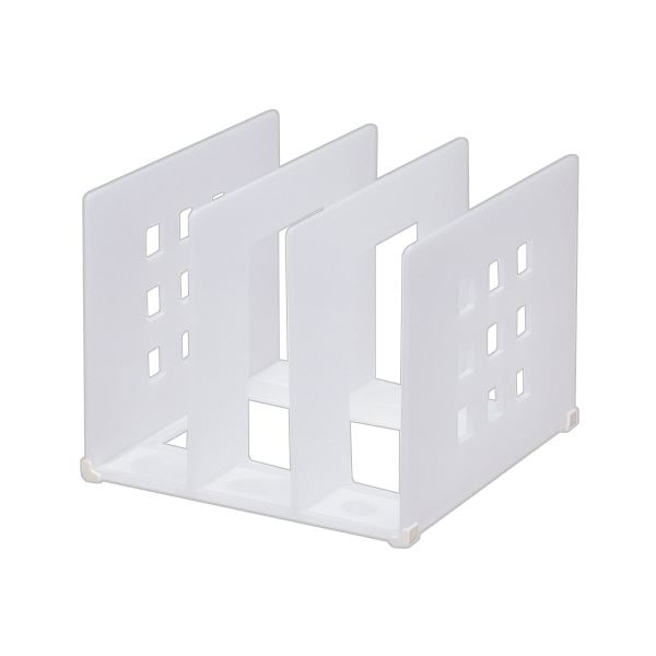 (まとめ) リヒトラブ 仕切ラック L 乳白 A-7321-1 1個 (×5セット)