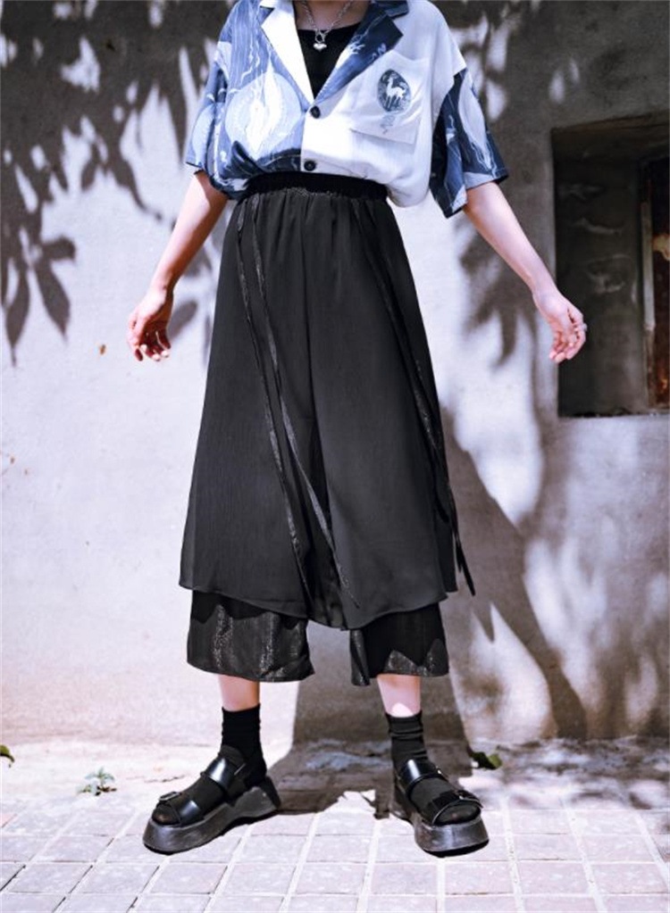 INSスタイル カジュアル ワイドパンツ ゆったり ロングパンツ デザインセンス 秋 九分丈パンツ 肌にやさしい