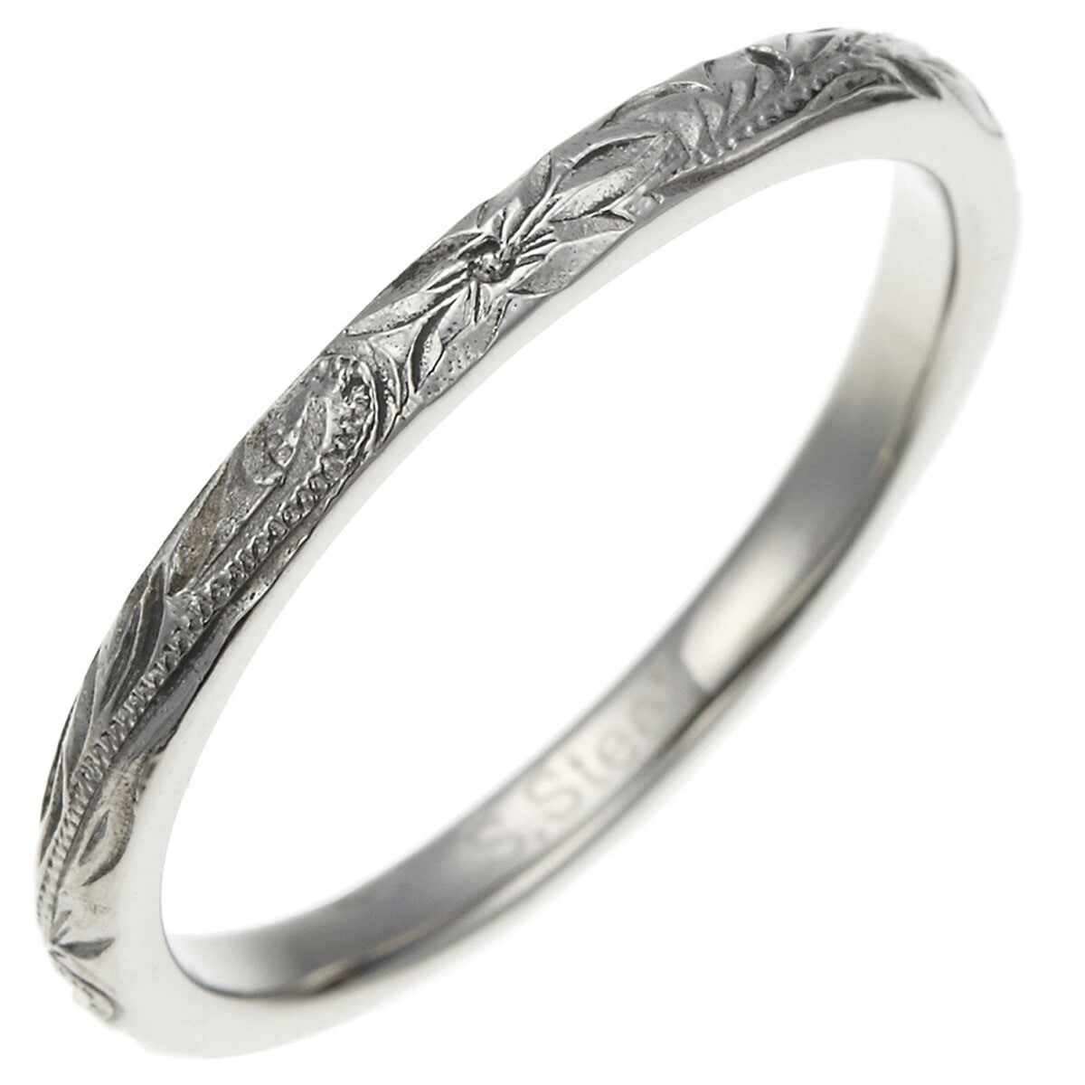 ハワイアンジュエリー リング メンズ サージカルステンレス ガンメタル ブラック スクロール 5,571円