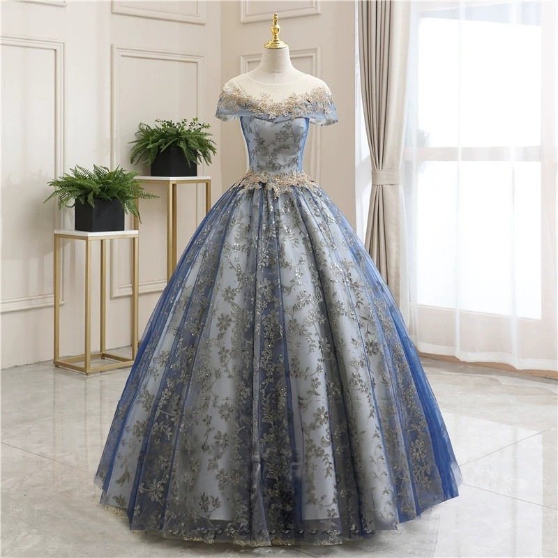 コーラスパフォーマンス服ロングボーカルミュージックベルカントアートテストドレスホストソロイブニングドレスチュチュスカート