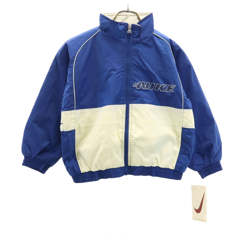 未使用 90s オールド 白タグ 未使用 ナイロンジャケット XS ブルー 裏キルティング タグ付き キッズ