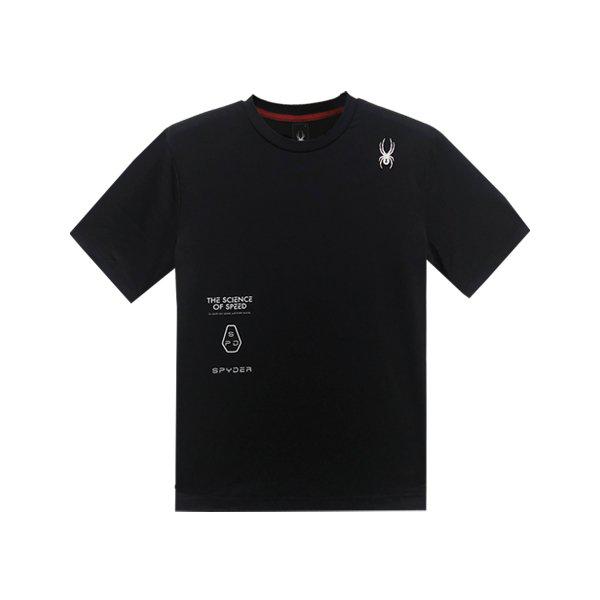 メンズクーリング4WAYヘキサゴングラフィック半袖Tシャツ FM1SPJFCNRS203M-BLK