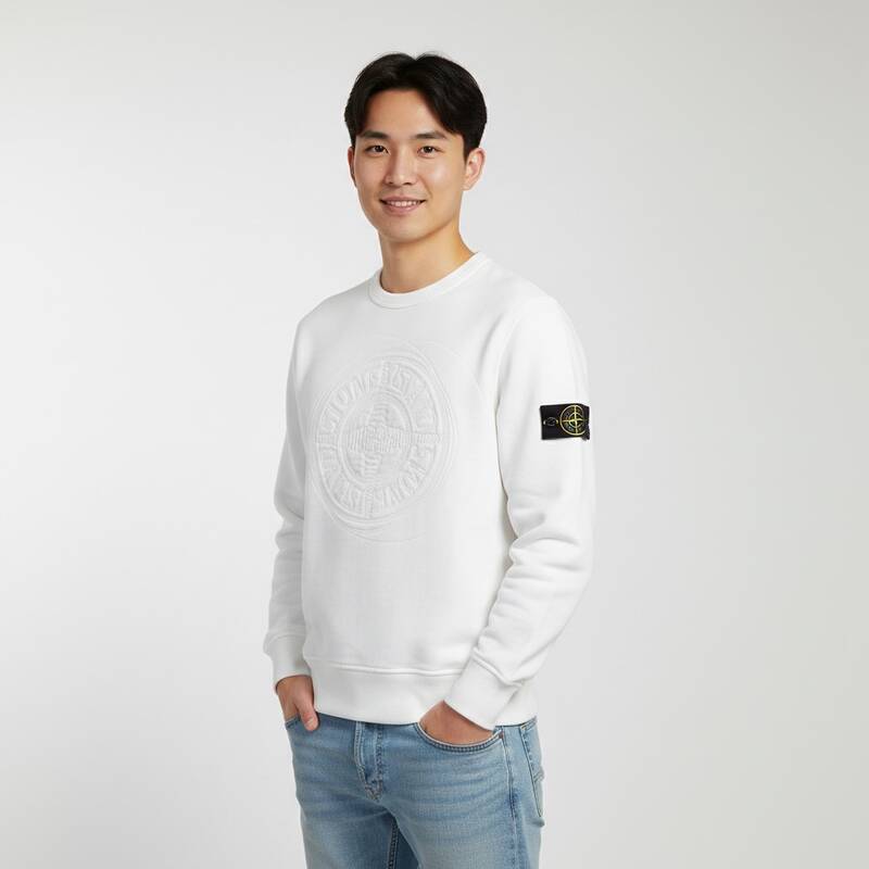 [カード決済で10%オフ] STONE ISLAND KIDS 起毛スウェットシャツ 791662320 V0093 10A12A (大人用としても着用可能)