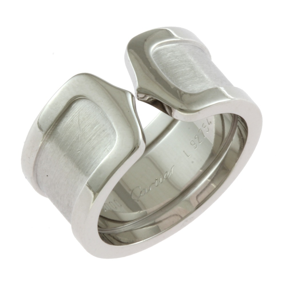 カルティエ 2C リング 指輪 12号 18金 K18ホワイトゴールド CARTIER 中古 美品