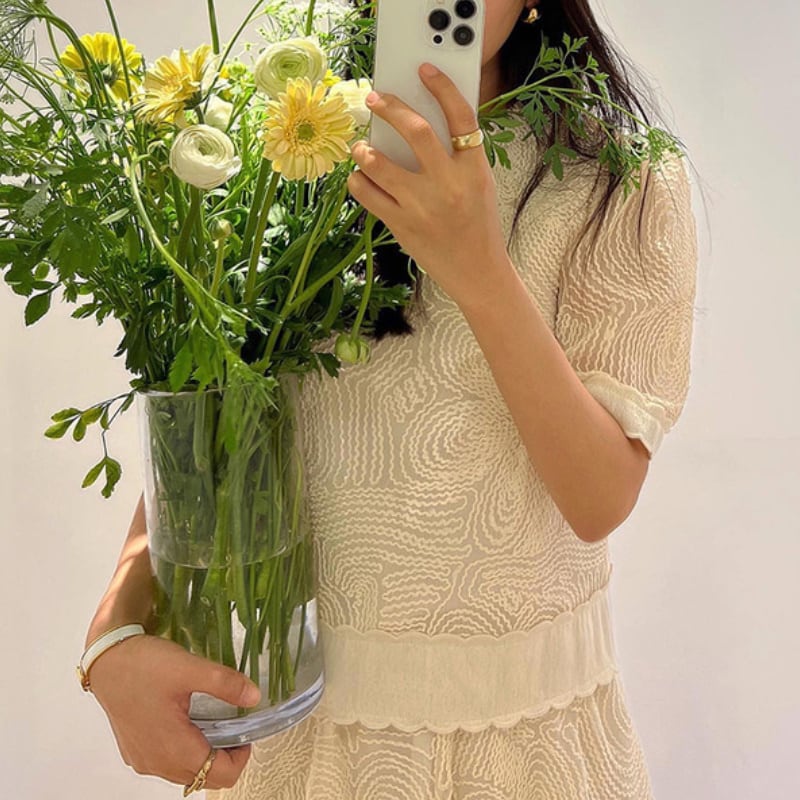 2color レディース ワンピース ブラック ホワイト 大人可愛い きれいめ 大人 上品