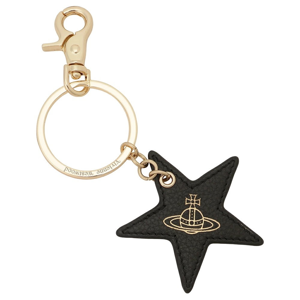 【最短翌日着】ヴィヴィアン ウエストウッド キーホルダー Vivienne Westwood GRAIN LEATHER STAR KEYRING キーリング レディース メンズ チャーム キーチャー