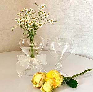 INS 花瓶 韓国 ハート 新作 ガラス 即納