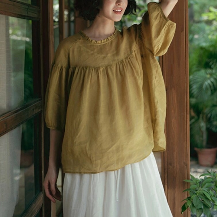 出血大サービス シャツ 五分袖 ラウンドネック 夏 無地 ゆったり 快適 レディース ファッションwbq027