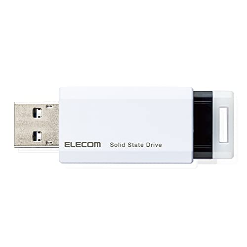エレコム 外付けSSD 1TB USB3.2(Gen2) PS5/PS4(メーカー動作確認済) ノック式 ホワイト ESD-EPK1000GWH