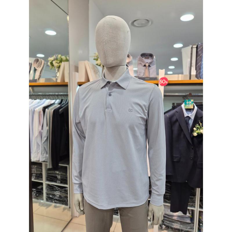 ワッフル無地長袖Tシャツ MITAL6S120109_DG