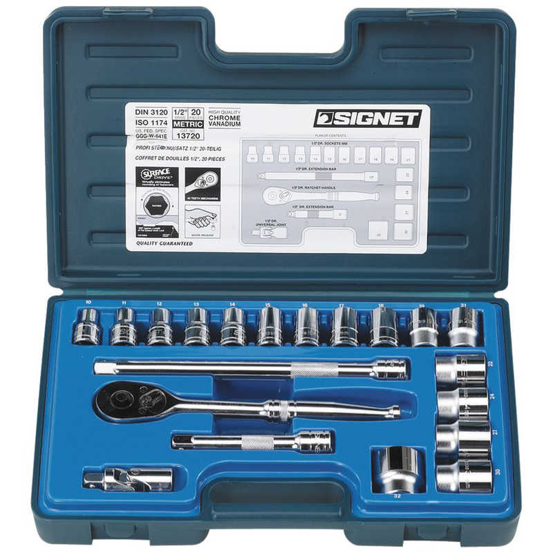SIGNET　1/2DR 20個組 ソケットレンチセット　13720