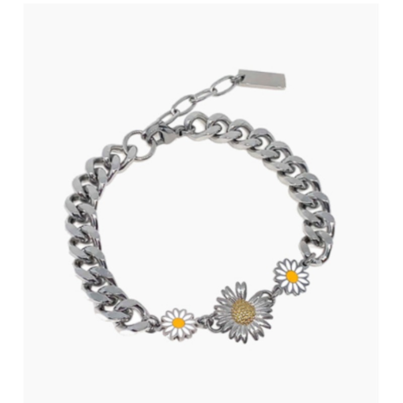 Mix sunflower chain bracelet