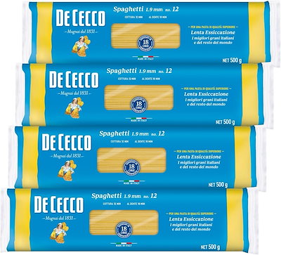 他サイト： ディ・チェコ No.12 スパゲッティ 1.9mm 500×4袋 ( 約20人前 ) パスタ 麺 アンデンテ 伝統製法 ブロンズダイス イタリア デュラム小麦 スパゲッティ ( ゆで時間 12分 )の商品画像