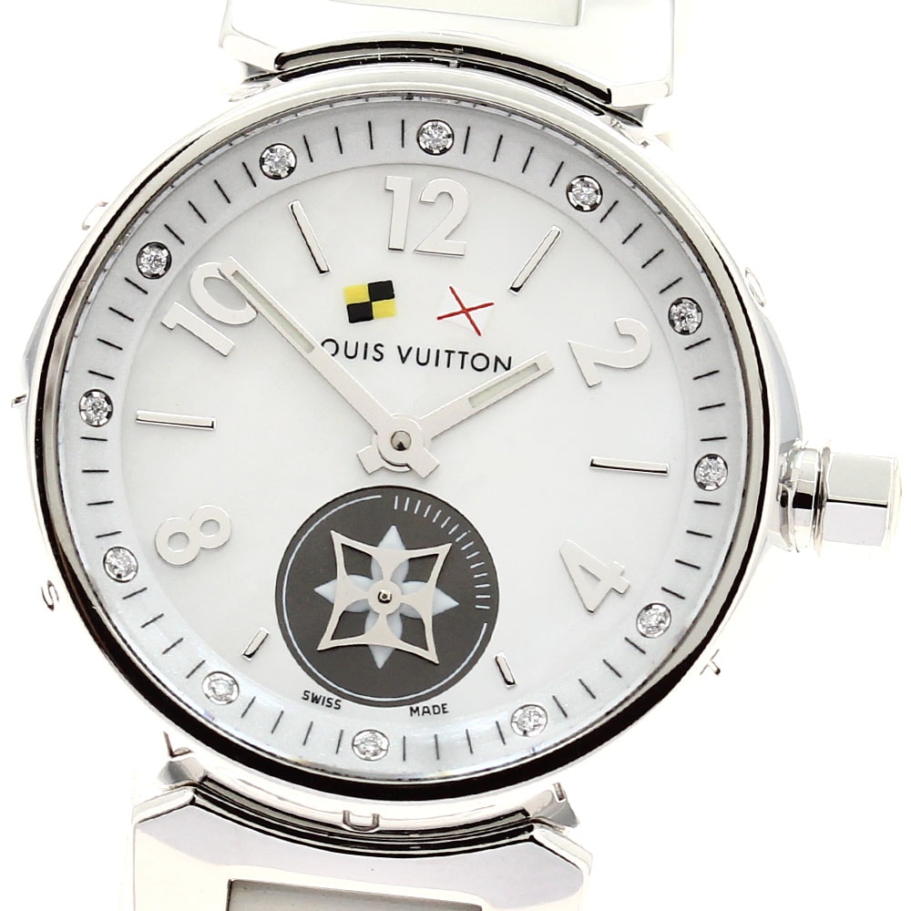 ルイ・ヴィトン LOUIS VUITTON Q12M0 タンブール ラブリーカップ 12Pダイヤ クォーツ レディース 良品 _897400【中古】 54,240円
