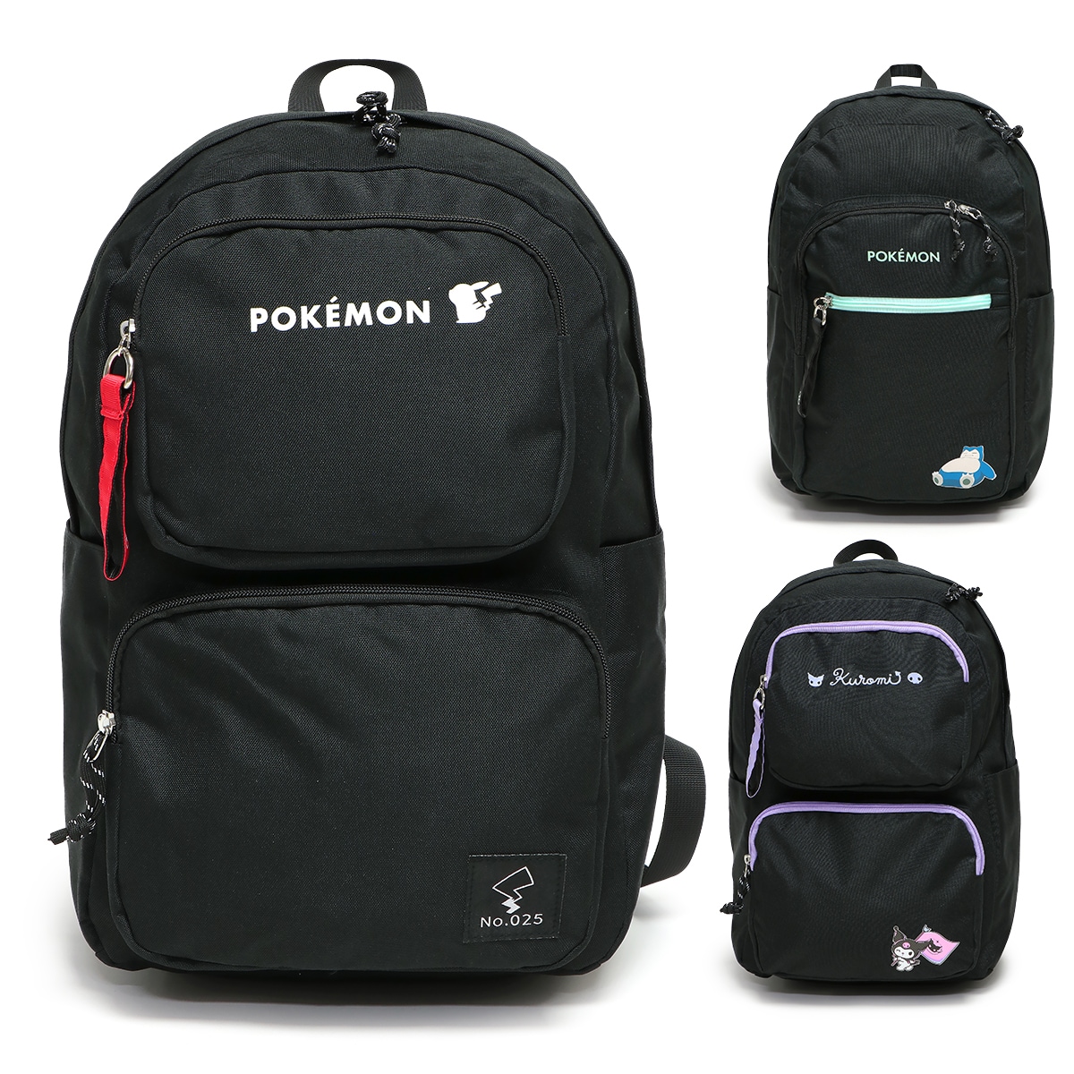 ポケットモンスター/サンリオ/マルヨシ キャラクター バックパック メンズ/レディース リュックサック ブラック