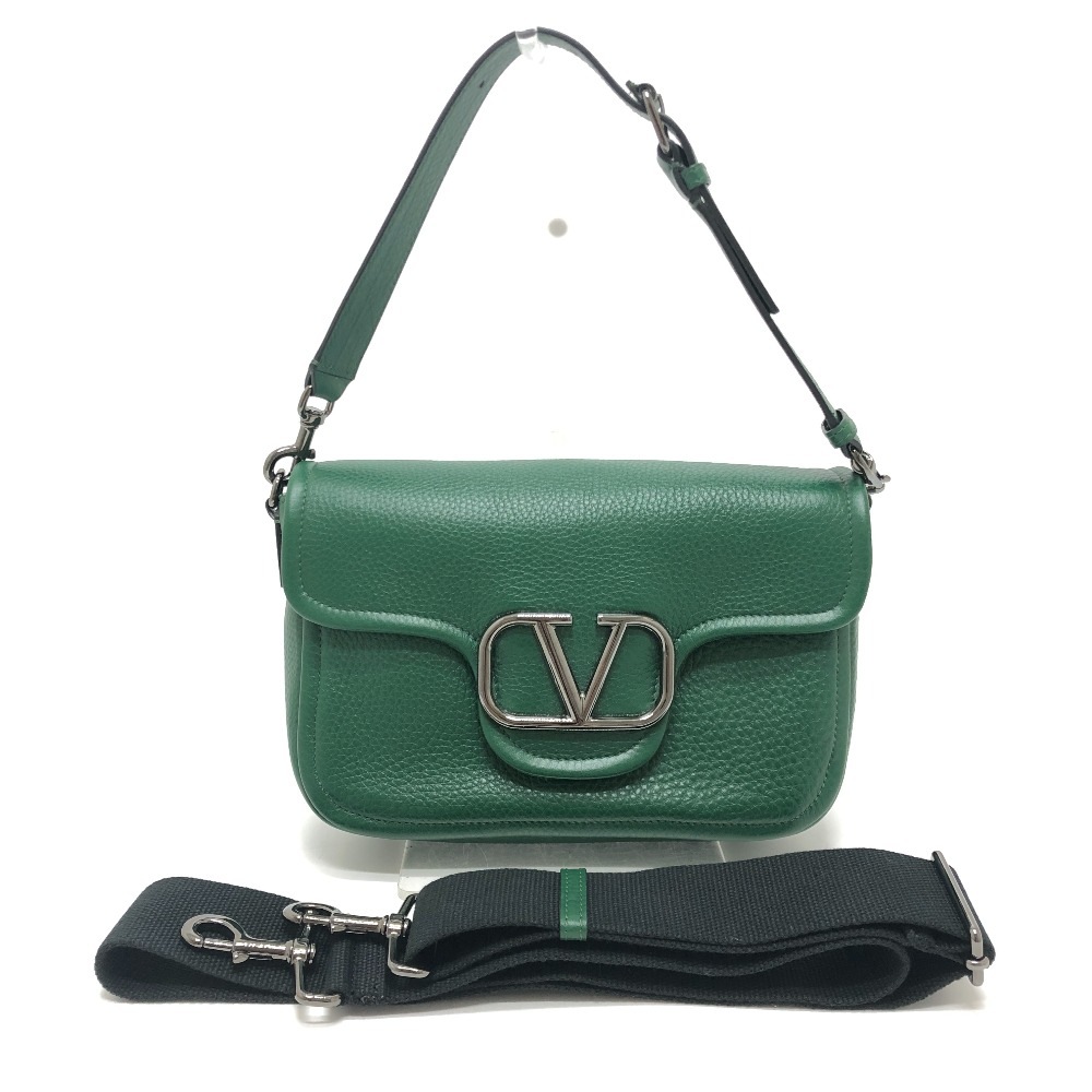 Valentino Garavani ヴァレンティノ・ガラヴァーニ ショルダーバッグ オールタイム ロゴ 2WAY カバン レザー グリーン