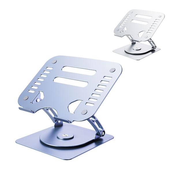 【即納】ノートパソコンスタンド PCスタンド タブレットスタンド 360度回転 折りたたみ 軽量 コンパクト 高さ 角度調整 姿勢改善 タブレット