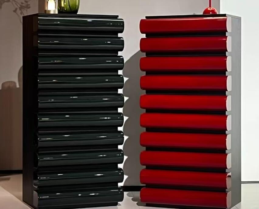 収納キャビネット 無垢材 モダン ミニマルな収納棚 カラフル 5段 6段 キャビネット　ドパミン5段棚 北欧風　ヴィンテージ風収納