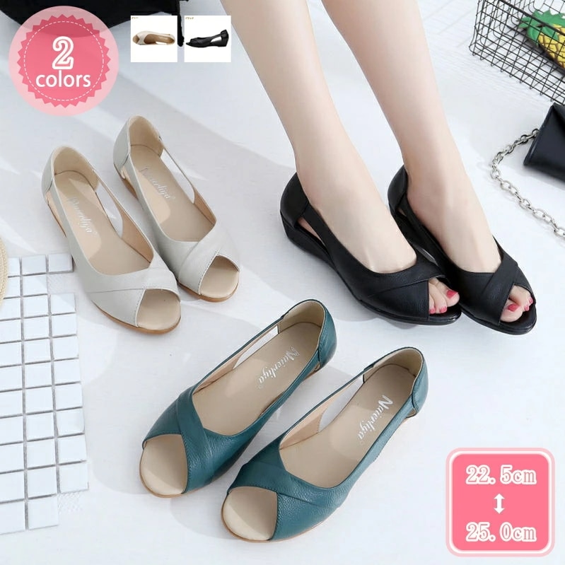 1000円OFFクーポン 美脚 ローヒール コンフォートシューズ レディース 靴 パンプス ウエッジ 痛くない 歩きやすい 黒 白 ウェッジソール オフィス 柔らかい 疲れない 3.5cmヒール 大き