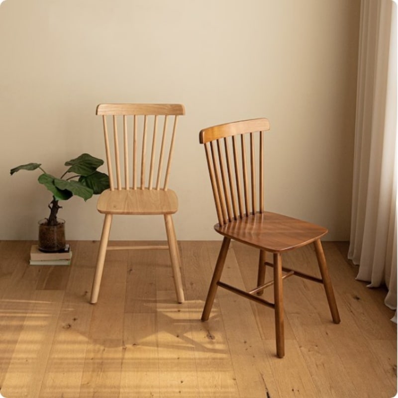 Line おしゃれ インテリア 木製 椅子 ダイニングチェア 2color