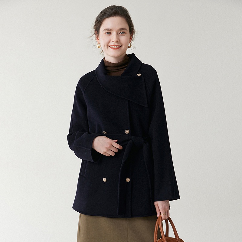 欧米大きいサイズ秋冬アウター気質英伦風コートラシャトレンチコート体型カバーチュニック着痩せ冬コート