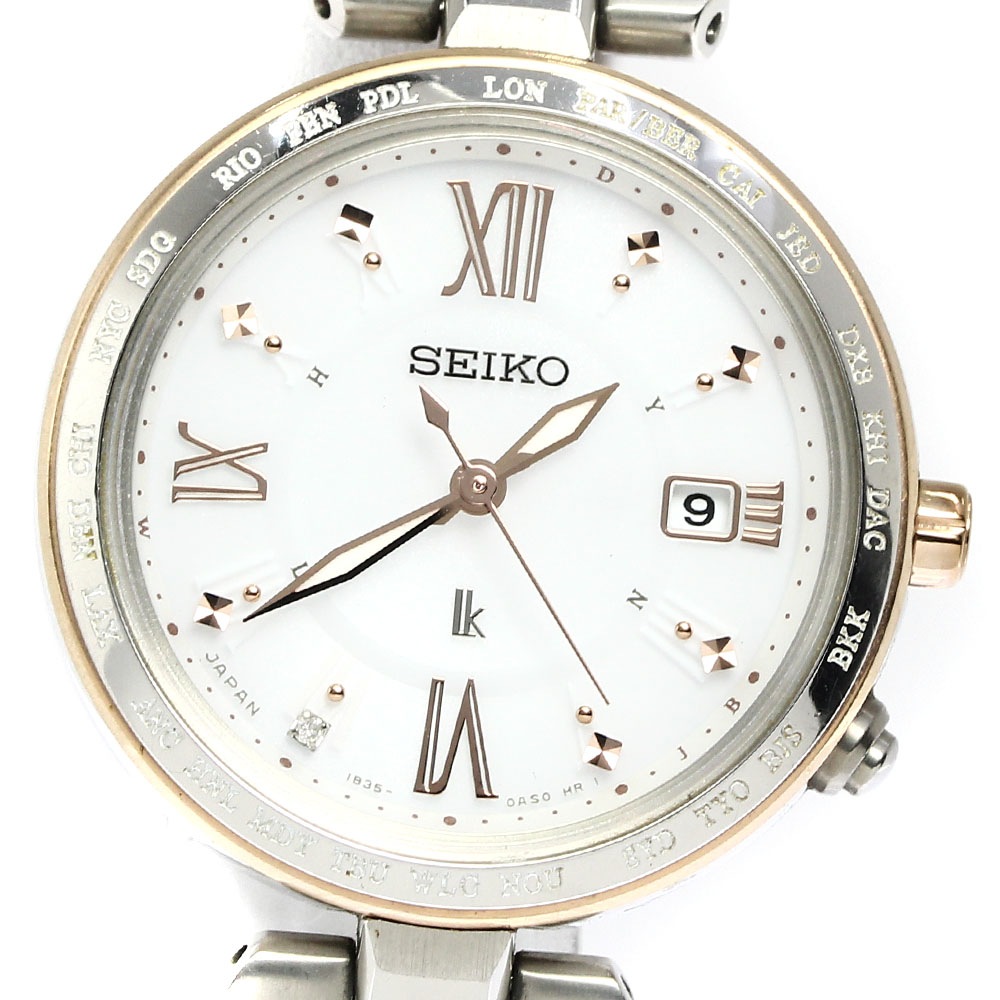 セイコー SEIKO SSQV056 ルキア デイト ソーラー電波 レディース _756265【中古】