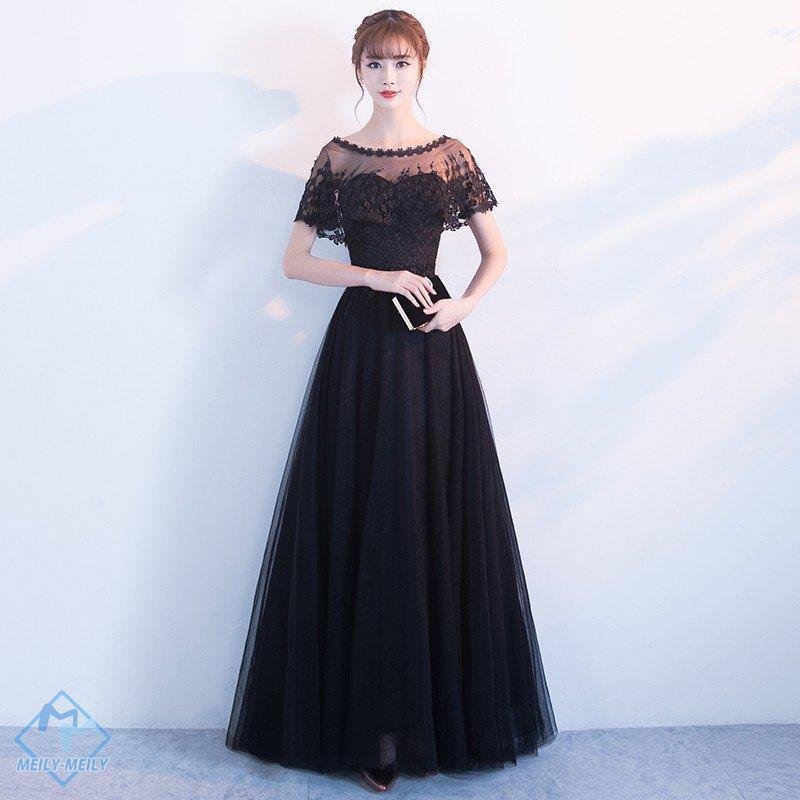 ロングドレス 演奏会 カラードレス 黒 安い 結婚式 カクテルドレス 披露宴 花嫁 ウエディングドレ