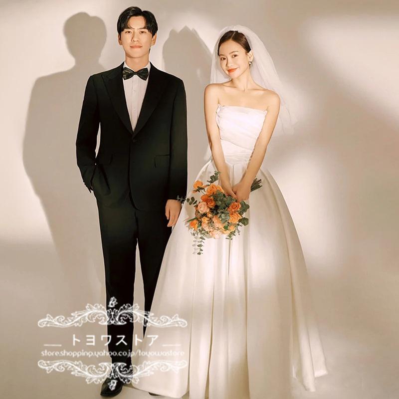 ウェディングドレス Aライン 二次会 花嫁 結婚式 フォトウエディング 海外挙式 パーティードレス 披露宴 ブライダル 花嫁 前撮りドレス 後撮り