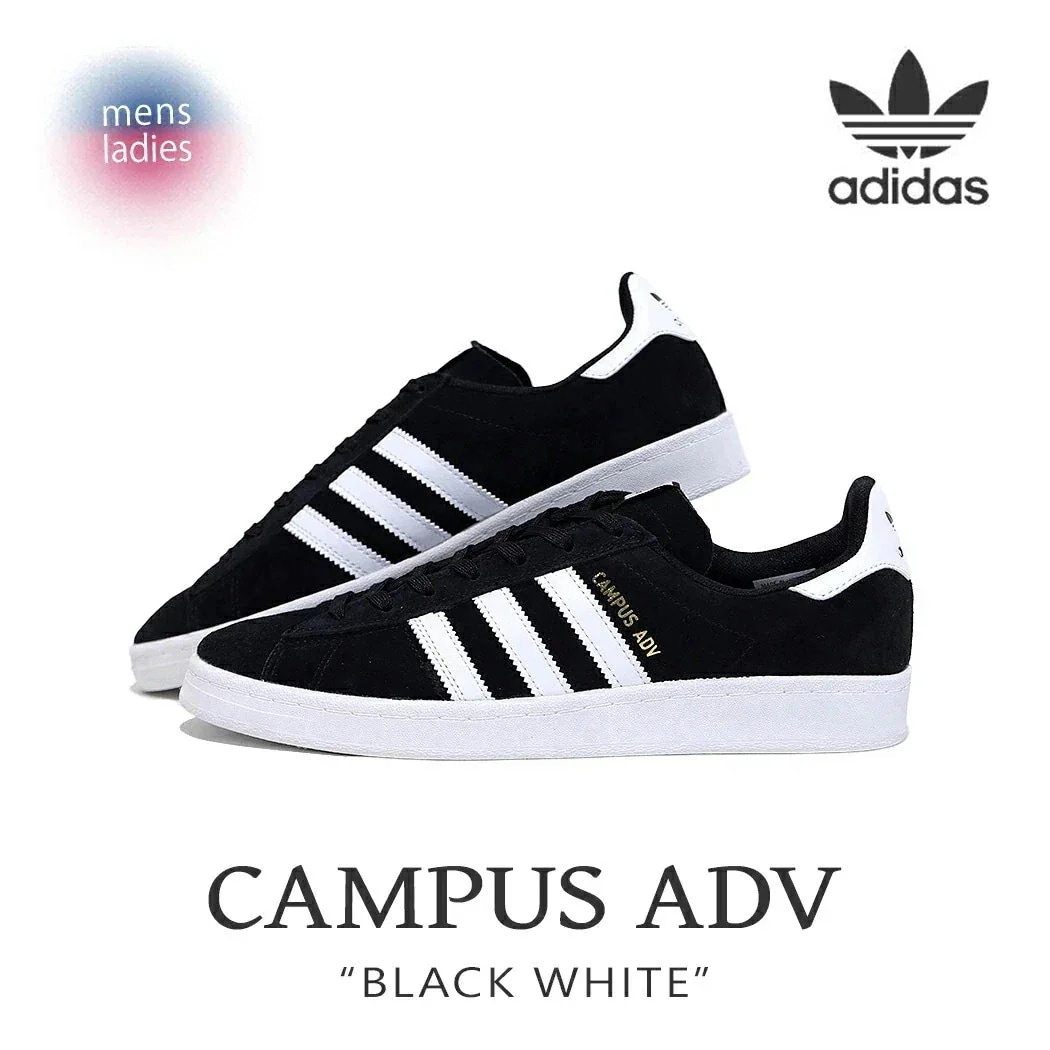 限定 アディダス キャンパス スニーカー adidas SB CAMPUS ADV BLACK WHITE ( 黒 ブラック メンズ B22716 )