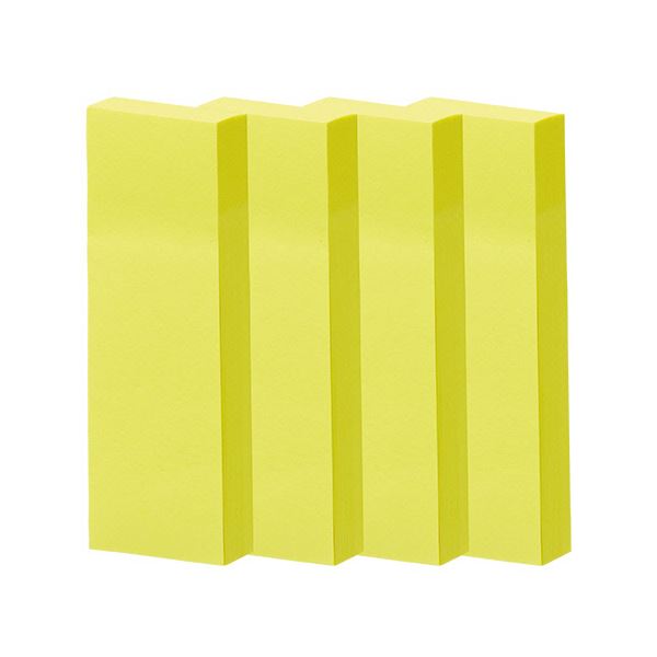 (まとめ) TANOSEE 強粘着ふせん7525mm ビビッドカラーイエロー 1セット(60冊:20冊3パック) 3セット