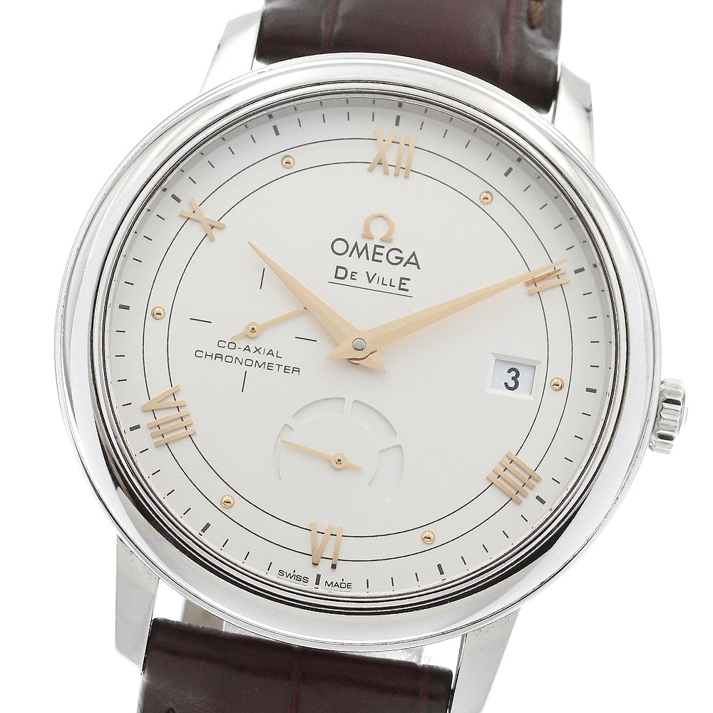 オメガ OMEGA 424.13.40.21.02.002 デビル プレステージ コーアクシャル パワーリザーブ デイト 自動巻き メンズ _899641【中古】