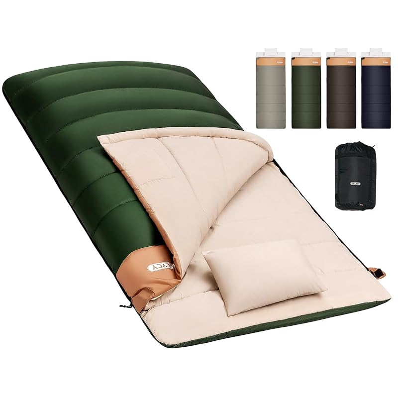 【国内即発】AIFLYCY 寝袋 シュラフ 冬用 寝袋 夏用 封筒型 ダウン【足元に二重保温・300T防水】2.5Kg 1.5Kg 3.0Kg 快適温度-25℃~26℃ 寝袋 ダウン コンパクト シュ