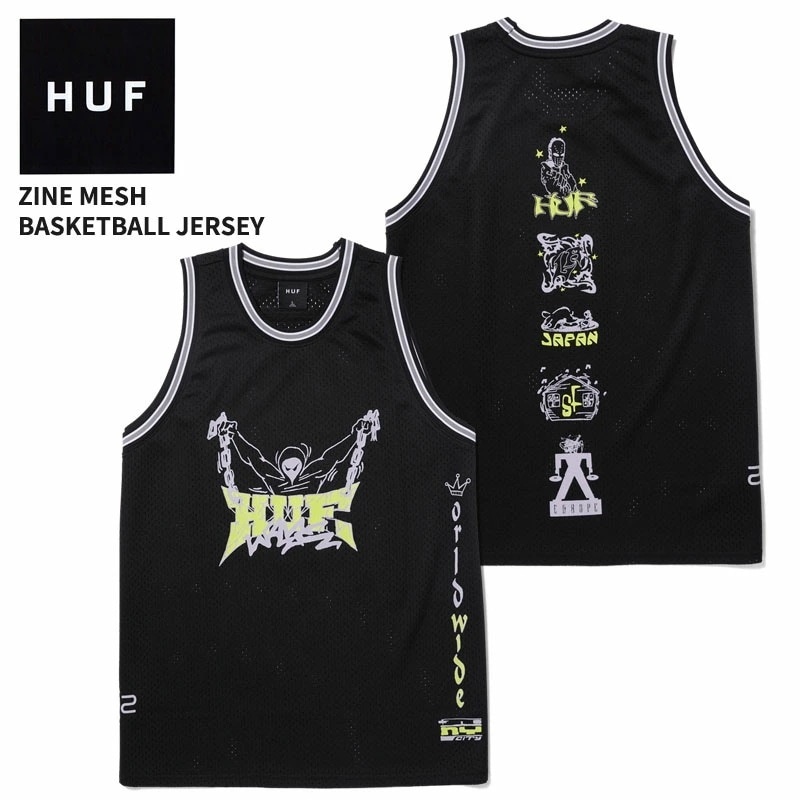 ハフ HUF ZINE MESH BASKETBALL JERSEY トップス バスケットボール メッシュタンクトップ メンズ kn00499