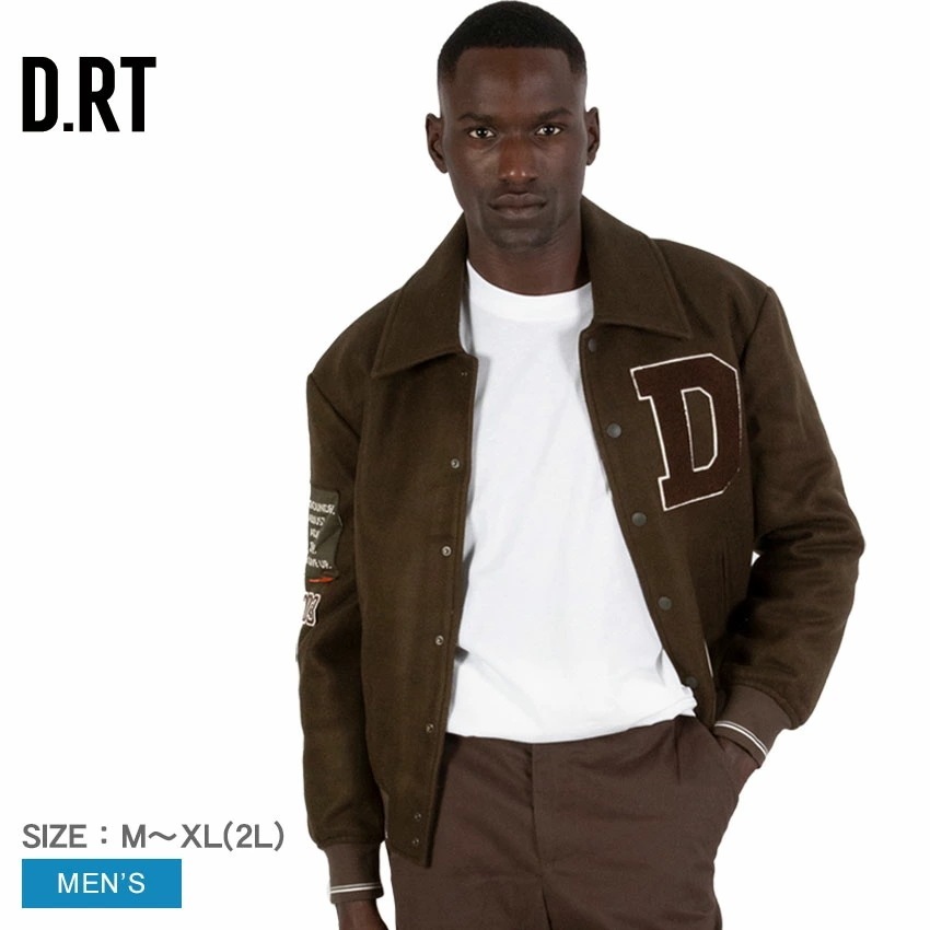 長袖 D.RT VARSITY JACKET VJO0717 メンズ ウェア トップス 上着 ポケット カジュアル アウター 羽織 ジャケット ロゴ アメカジ おしゃれ