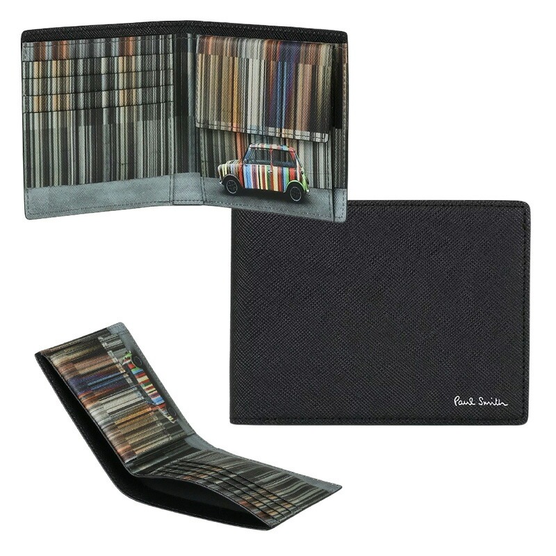 財布 メンズ Mini ストライプ ウォール 2つ折り財布 813056 P963 喜ばれるギフト