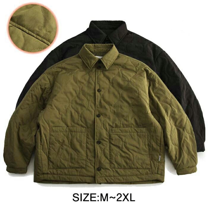 割引M-2XL 中綿コートメンズ 中綿ジャケット キルティングコート メンズ アウター 冬 冬服 防寒 暖かい 大人 ブルゾン 通勤 カジュアル ギフト プレゼント JACKETキルティング フィール