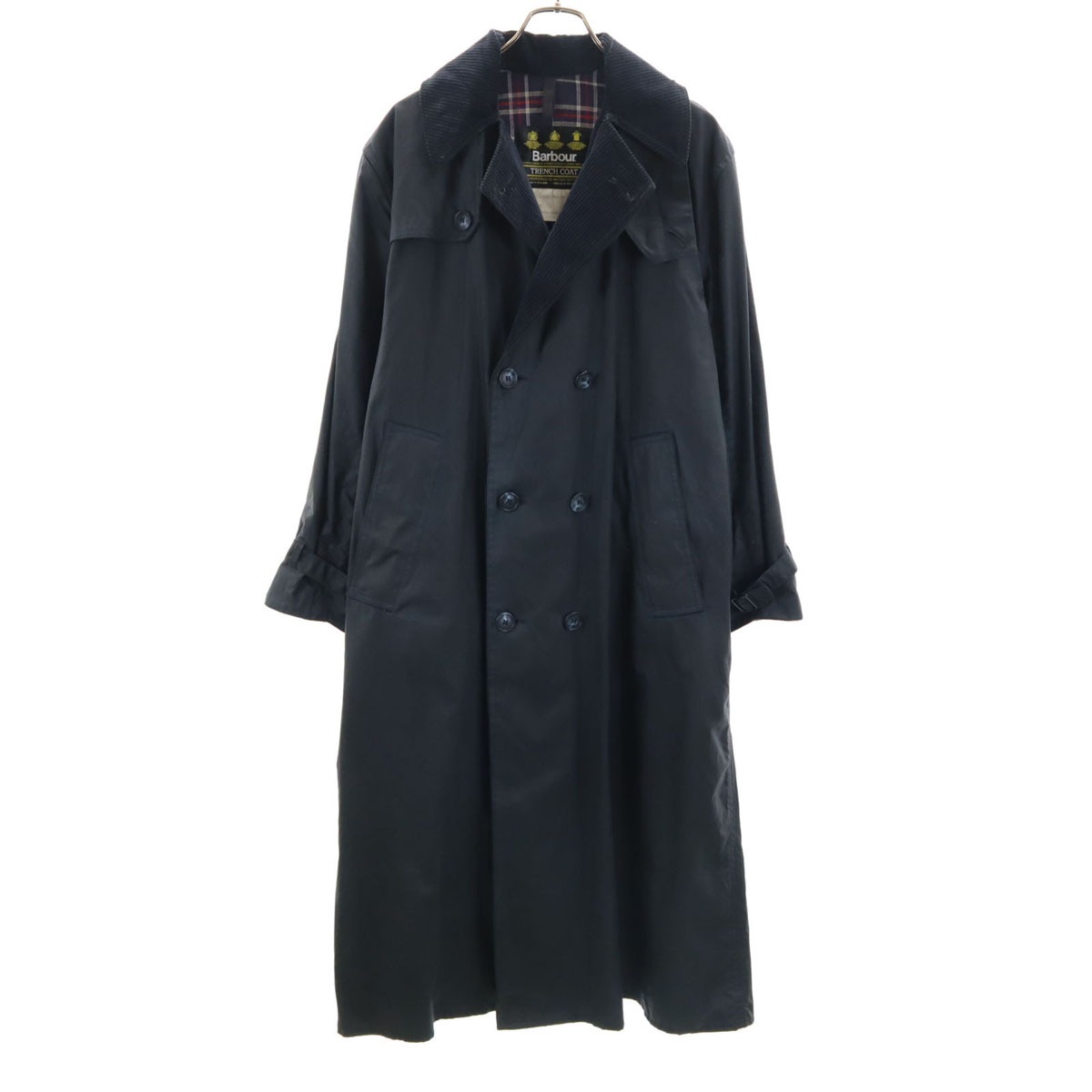 90s 3ワラント TRENCH COAT オールド オイルド トレンチコート C36 グレー系 メンズ 古着
